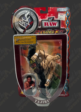 Tajiri signed WWF RAW Unchained Fury Action Figure