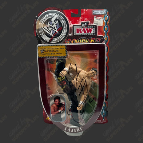 Tajiri signed WWF RAW Unchained Fury Action Figure