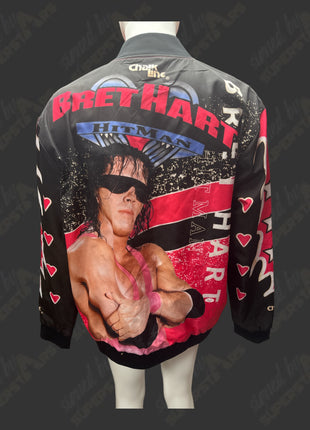 Bret Hart signed Chalk Line Jacket (Size: XXXL w/ JSA)