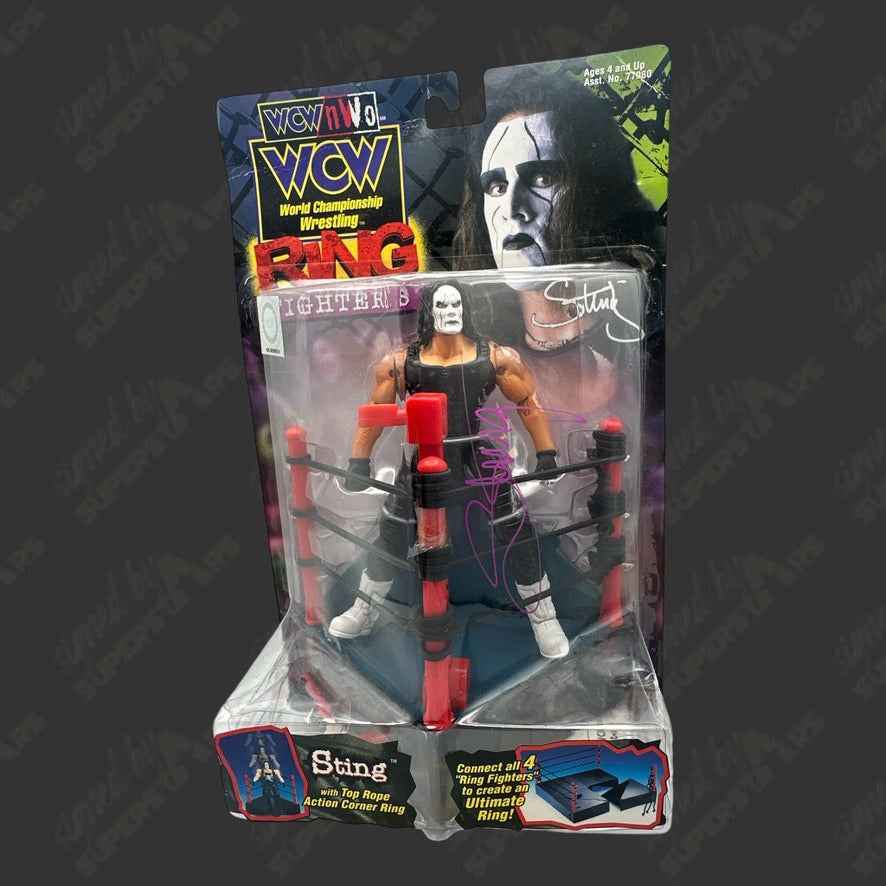 Sting signed WCW nWo Ring Fighters Action Figure – Signed By Superstars