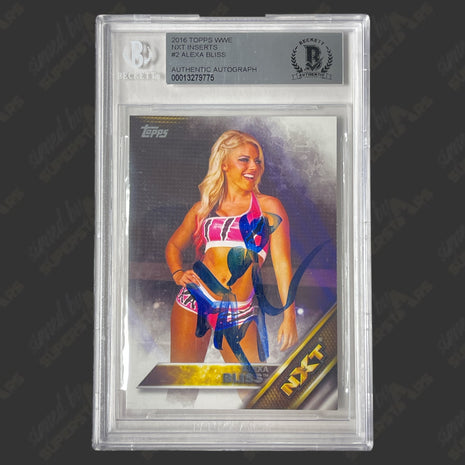 Alexa Bliss signed 2016 Topps WWE NXT Insert Trading Card (w/ Beckett)