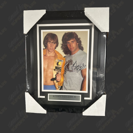 Kerry Von Erich signed Framed Plaque