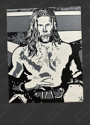 Kevin Nash signed 11x14 Hand Painted Canvas Art
