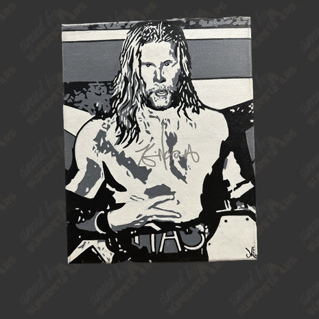Kevin Nash signed 11x14 Hand Painted Canvas Art