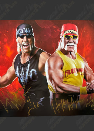 Hulk Hogan & Hollywood Hogan dual signed 16x20 Photo (w/ Hogans COA)