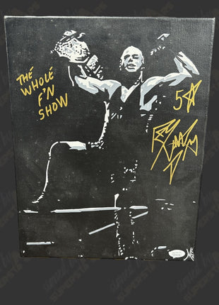 Rob Van Dam signed 11x14 Hand Painted Canvas Art (w/ JSA)