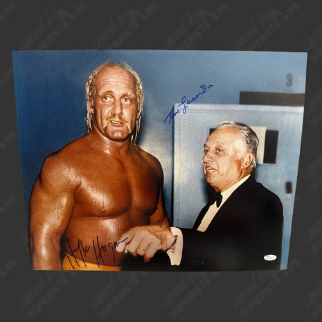 Hulk Hogan & Tommy Lasorda dual signed 16x20 Photo (w/ JSA)