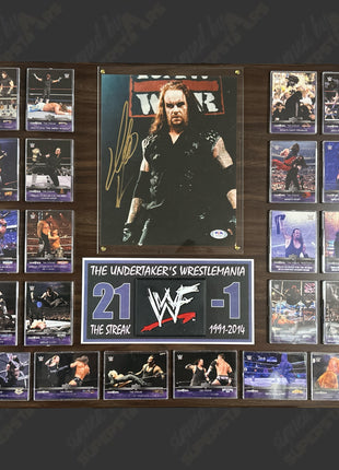 Undertaker signed Wood Plaque (w/ PSA)