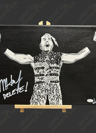 Matt Hardy signed 12x16 Hand Painted Canvas Art (w/ JSA)