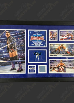 Chris Jericho signed WrestleMania Framed Plaque