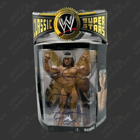 Superfly Jimmy Snuka signed WWE Jakks Classic Superstars Action Figure