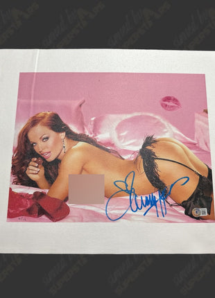 Christy Hemme signed & kissed 16x20 Canvas (w/ Beckett)