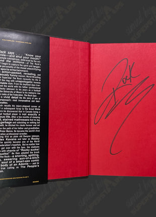 The Rock signed Rock Says Autobiography Book (w/ JSA)