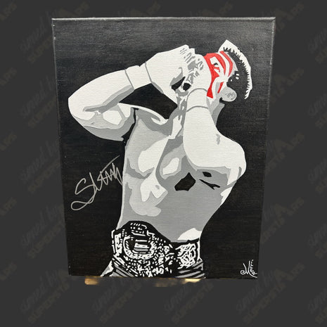 Sting firmó 11x14 Arte en lienzo pintado a mano