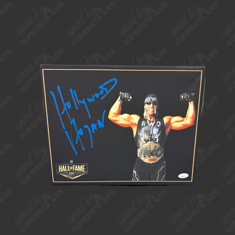 Lienzo impreso firmado por Hollywood Hogan de 11 x 14 pulgadas (con JSA)