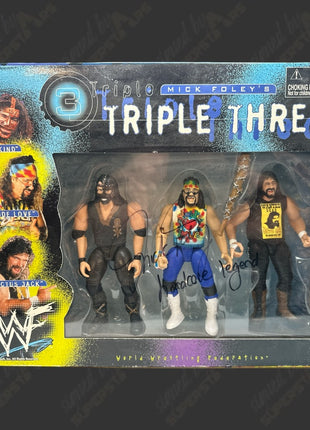 Mick Foley signed WWF Triple Threat Action Figure