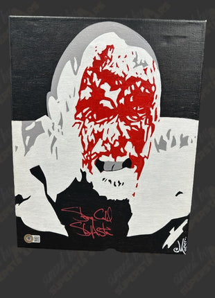 Stone Cold Steve Austin signed 11x14 Hand Painted Canvas Art (w/ Beckett)