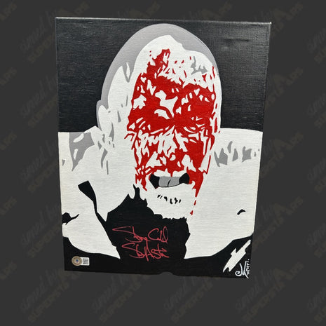 Stone Cold Steve Austin signed 11x14 Hand Painted Canvas Art (w/ Beckett)