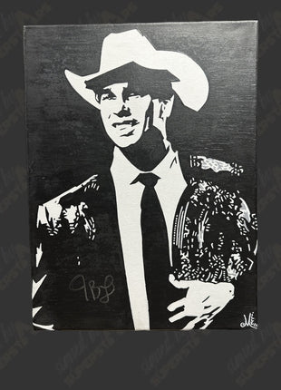 JBL signed 12x16 Hand Painted Canvas Art