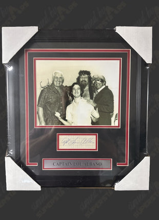 Captain Lou Albano signed Framed Plaque