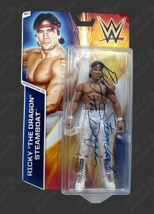 Ricky Steamboat signed WWE Action Figure