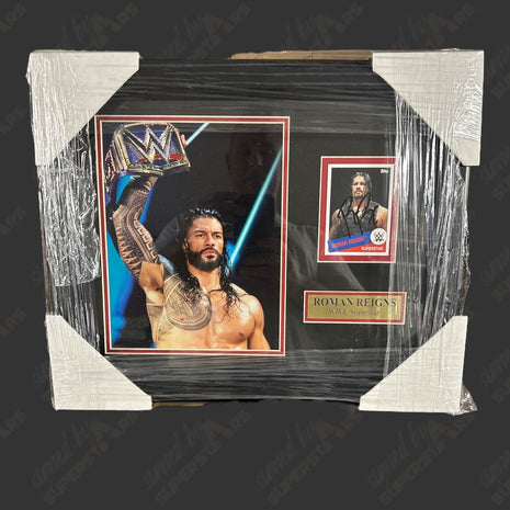 Roman Reigns signed Framed Plaque