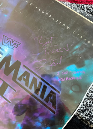 Multi-signed WWF WrestleMania 11 Reprinted Event Poster