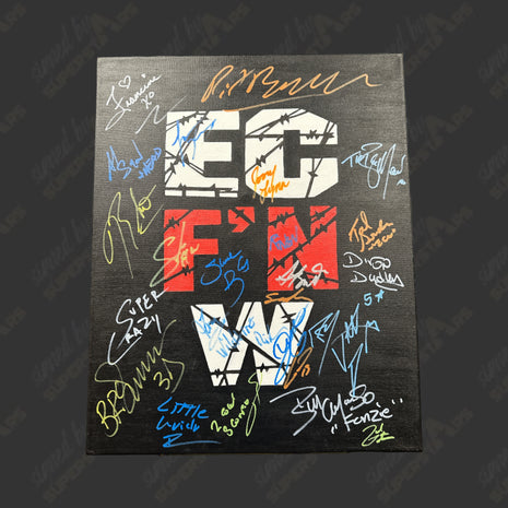 EC FN W multi-signed 16x20 Hand Painted Canvas Art