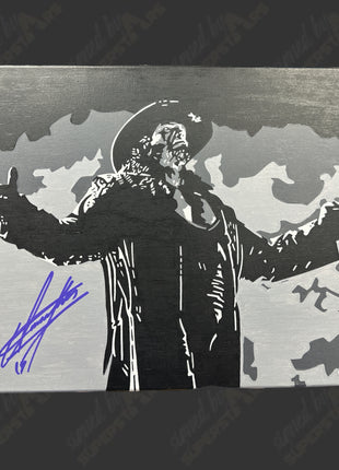 Undertaker signed 16x20 Hand Painted Canvas Art (w/ JSA)