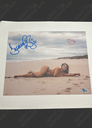 Deonna Purrazzo signed & kissed 16x20 Canvas (w/ Beckett)