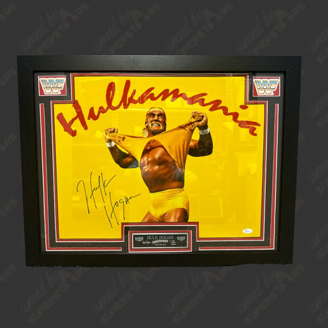 Hulk Hogan signed Framed Plaque (w/ JSA)