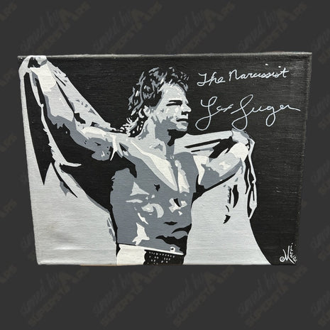 Lex Luger signed 11x14 Hand Painted Canvas Art