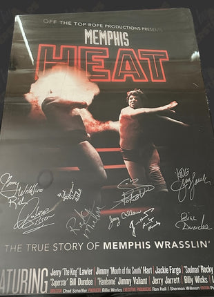 Multi-signed Memphis Heat 28x41 Promotional Poster