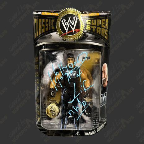 Figura de acción de superestrellas clásicas de la WWE firmada por Hollywood Hulk Hogan