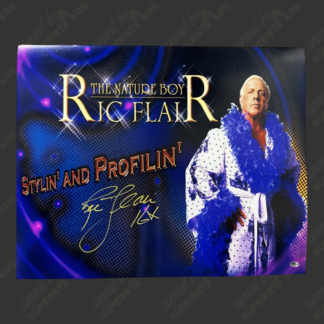 Ric Flair signed 16x20 Photo (w/ Leaf COA)