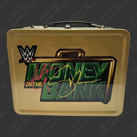 Seth Rollins & Alberto Del Rio dual signed WWE Money in Bank Tin Lunchbox