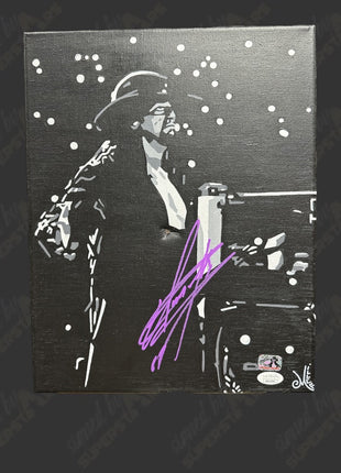 Undertaker signed 11x14 Hand Painted Canvas Art (w/ JSA)