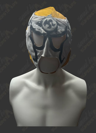 Un-signed Yellow/White Lucha Mask