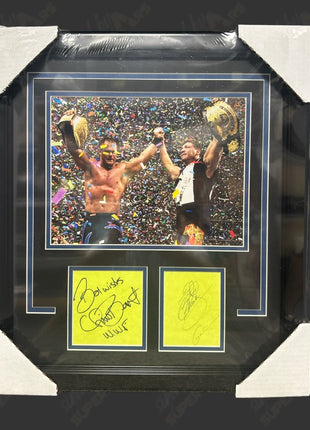 Chris Benoit & Eddie Guerrero signed Framed Plaque