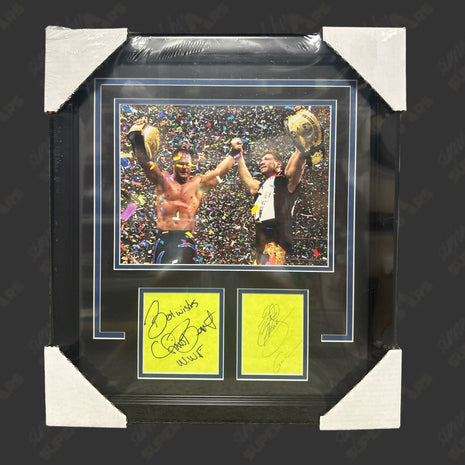 Chris Benoit & Eddie Guerrero signed Framed Plaque