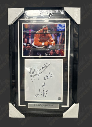 Hulk Hogan signed Sikishi Board Framed Plaque (w/ Hogans COA)