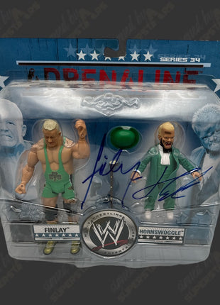 Finlay & Hornswoggle dual signed WWE Adrenaline Action Figure 2pack