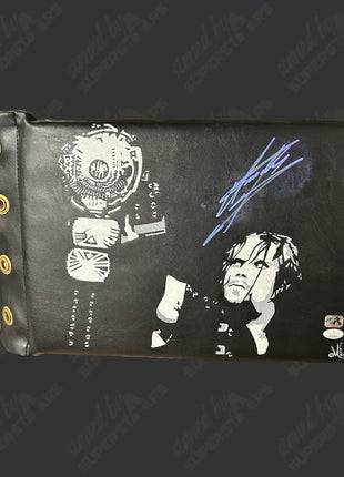 Undertaker signed Hand Painted Art Turnbuckle Pad (w/ JSA)