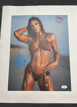 Kamille Brickhouse signed & kissed 16x20 Canvas (w/ JSA)