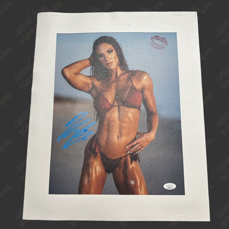 Kamille Brickhouse signed & kissed 16x20 Canvas (w/ JSA)