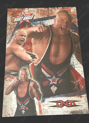 Kurt Angle signed TNA Wrestling 28x41 Poster