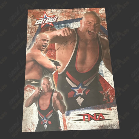 Kurt Angle signed TNA Wrestling 28x41 Poster