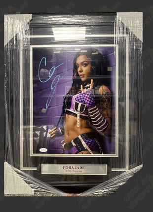 Cora Jade signed Framed Plaque (w/ JSA)