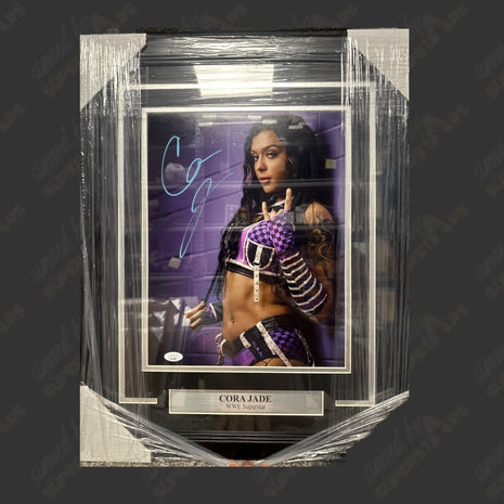 Cora Jade signed Framed Plaque (w/ JSA)