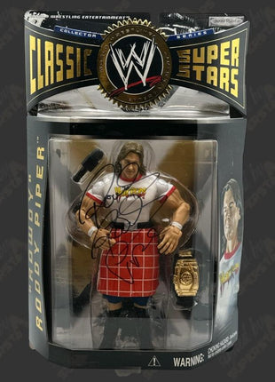 Rowdy Roddy Piper signed WWE Jakks Classic Superstars Action Figure